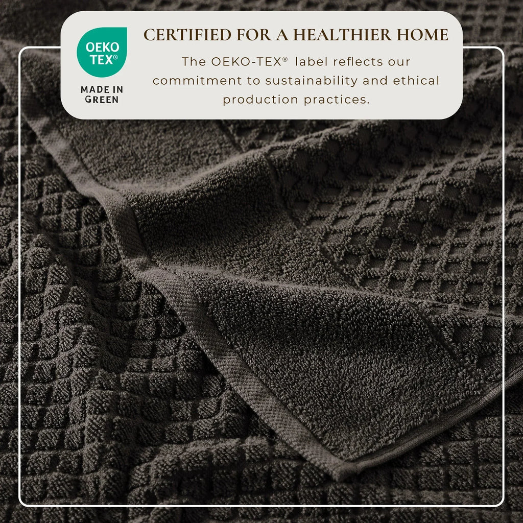Cotton Diamond Waffle Weave Bath Towel Set - Grayson Collection