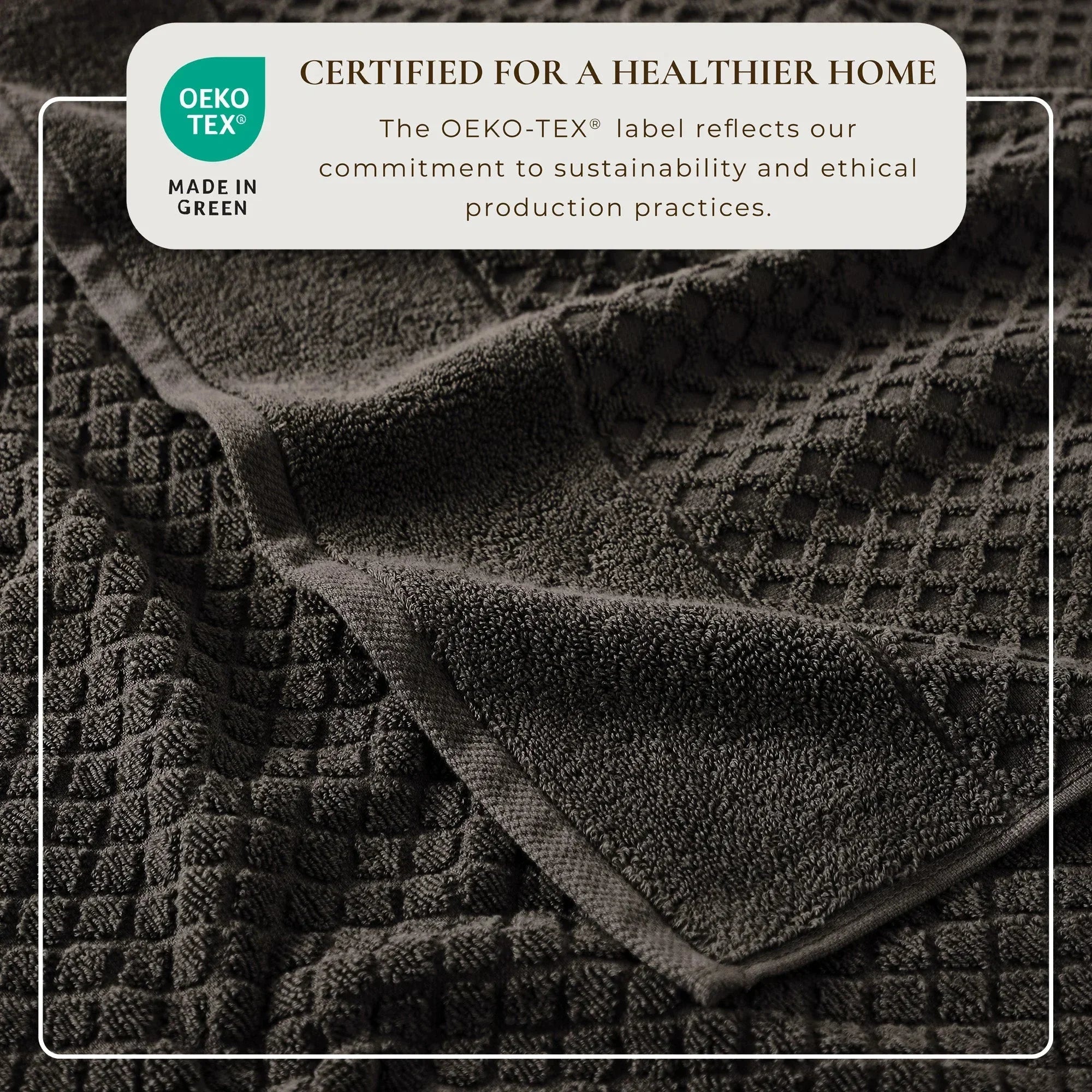 Cotton Diamond Waffle Weave Bath Towel Set - Grayson Collection