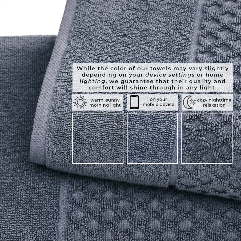 Cotton Diamond Waffle Weave Bath Towel Set - Grayson Collection