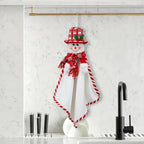 Cotton Hand Towels with Vintage Checkered Santa Claus Design - House Of Avana