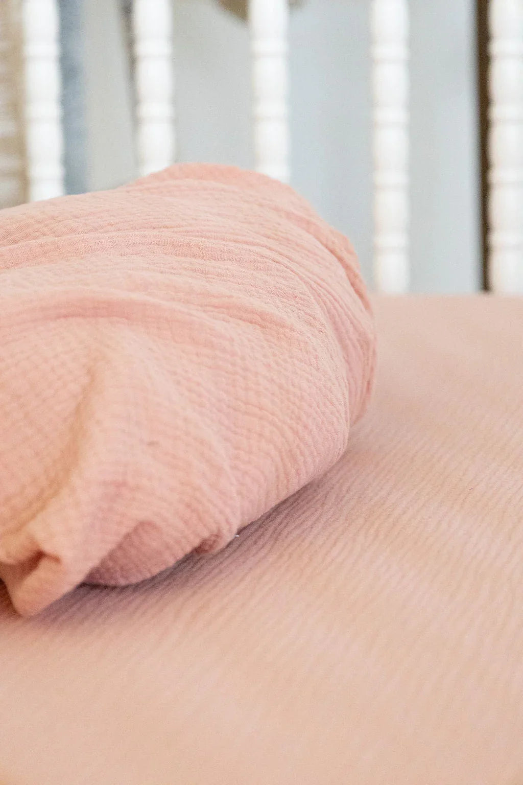 100% Organic Cotton Gauze Muslin Crib Sheet, alternate view - House Of Avana