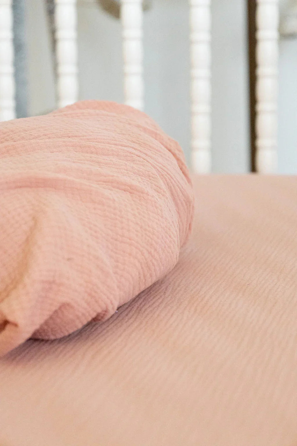 100% Organic Cotton Gauze Muslin Crib Sheet, alternate view - House Of Avana