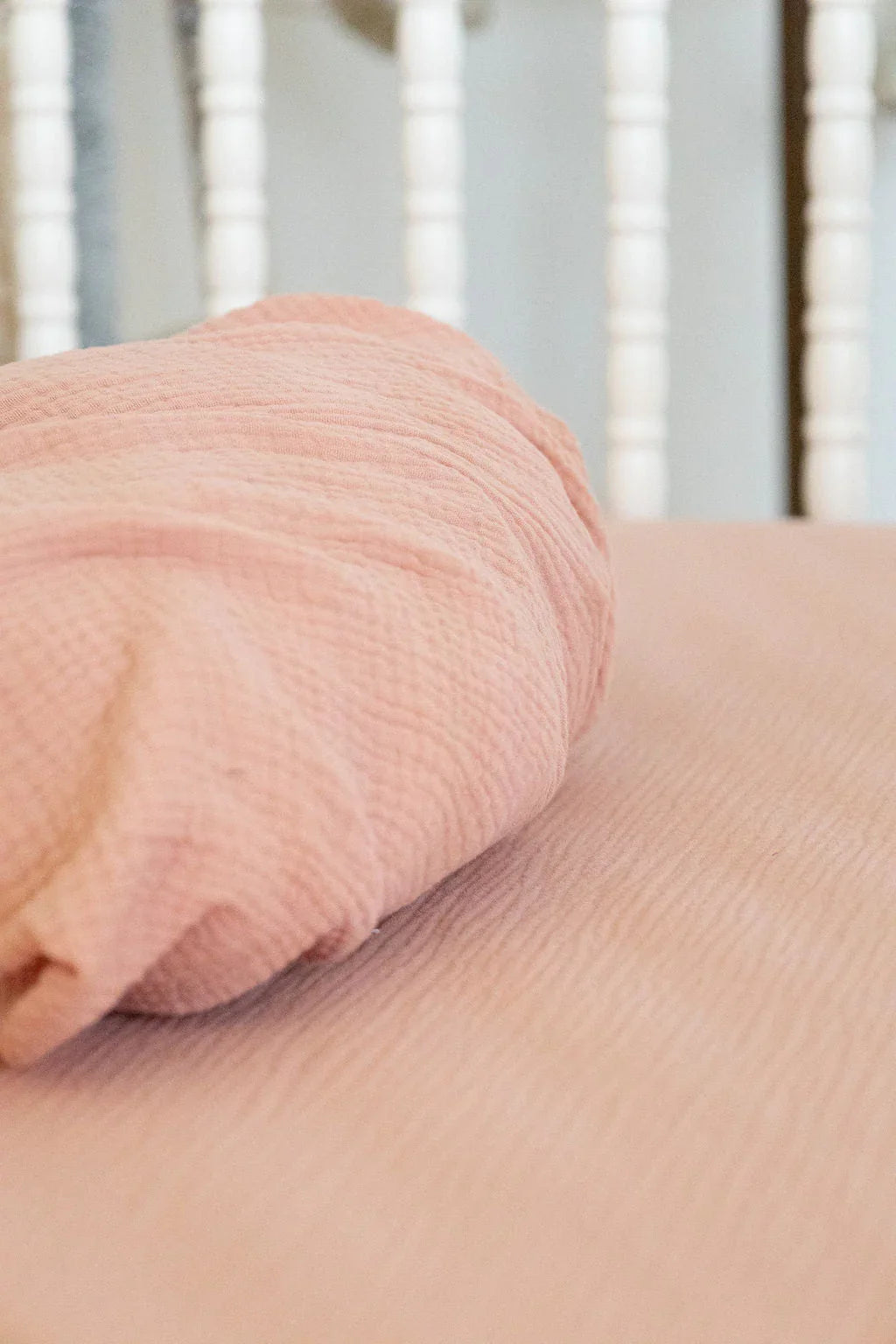 100% Organic Cotton Gauze Muslin Crib Sheet, alternate view - House Of Avana