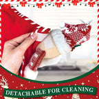 Cotton Hand Towels with Vintage Checkered Santa Claus Design - House Of Avana