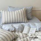 Cozy Pastel Striped Washed Cotton Pillowcases / Pink Ever Lasting
