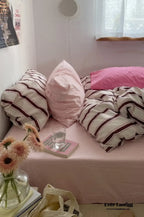 Cozy Washed Cotton Striped Pillowcases Ever Lasting