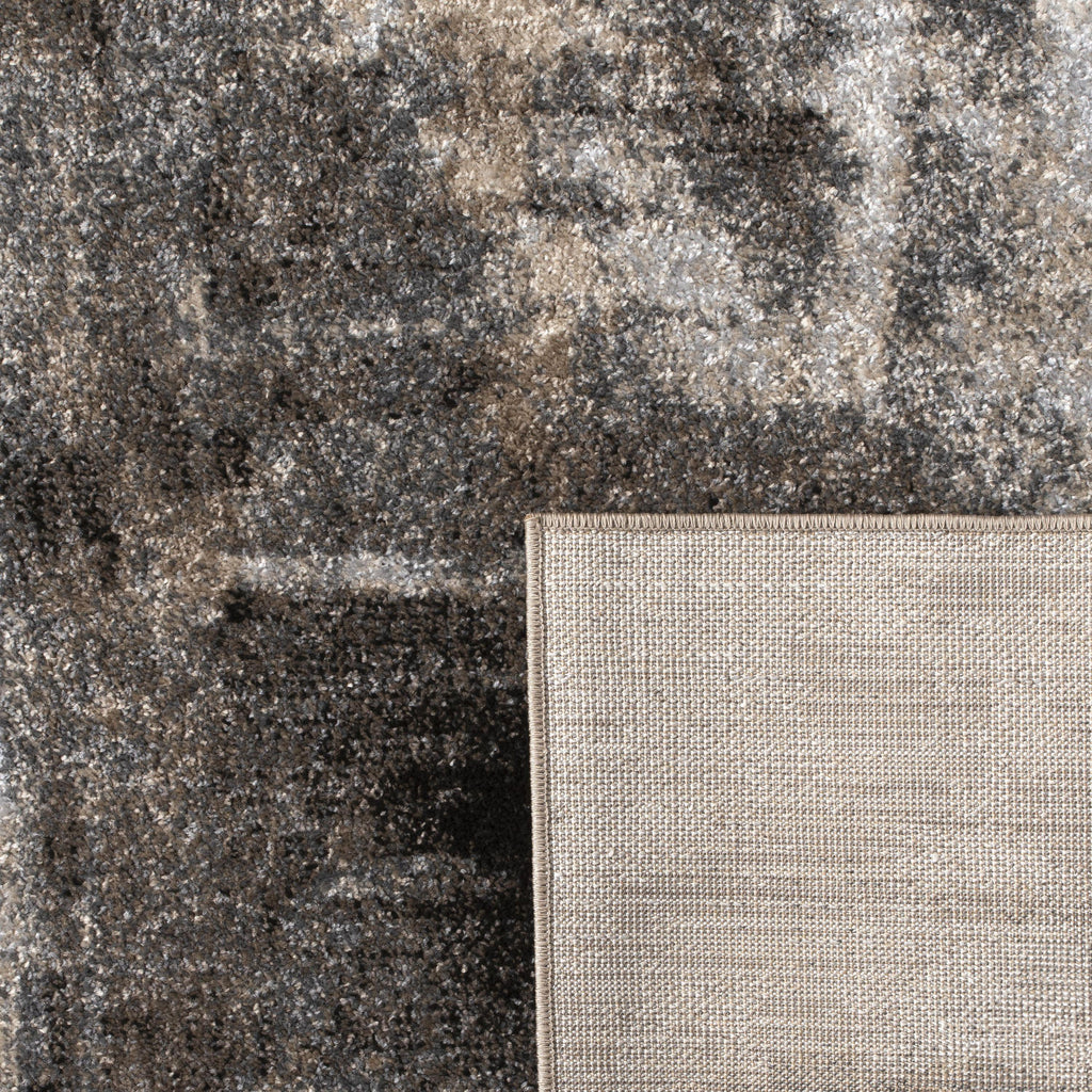 Cream and Black Modern Art Rug - House Of Avana