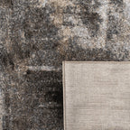 Cream and Black Modern Art Rug - House Of Avana