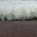 Fluffy Shag Rug Flokati Style Diamond Pattern Cream - House Of Avana