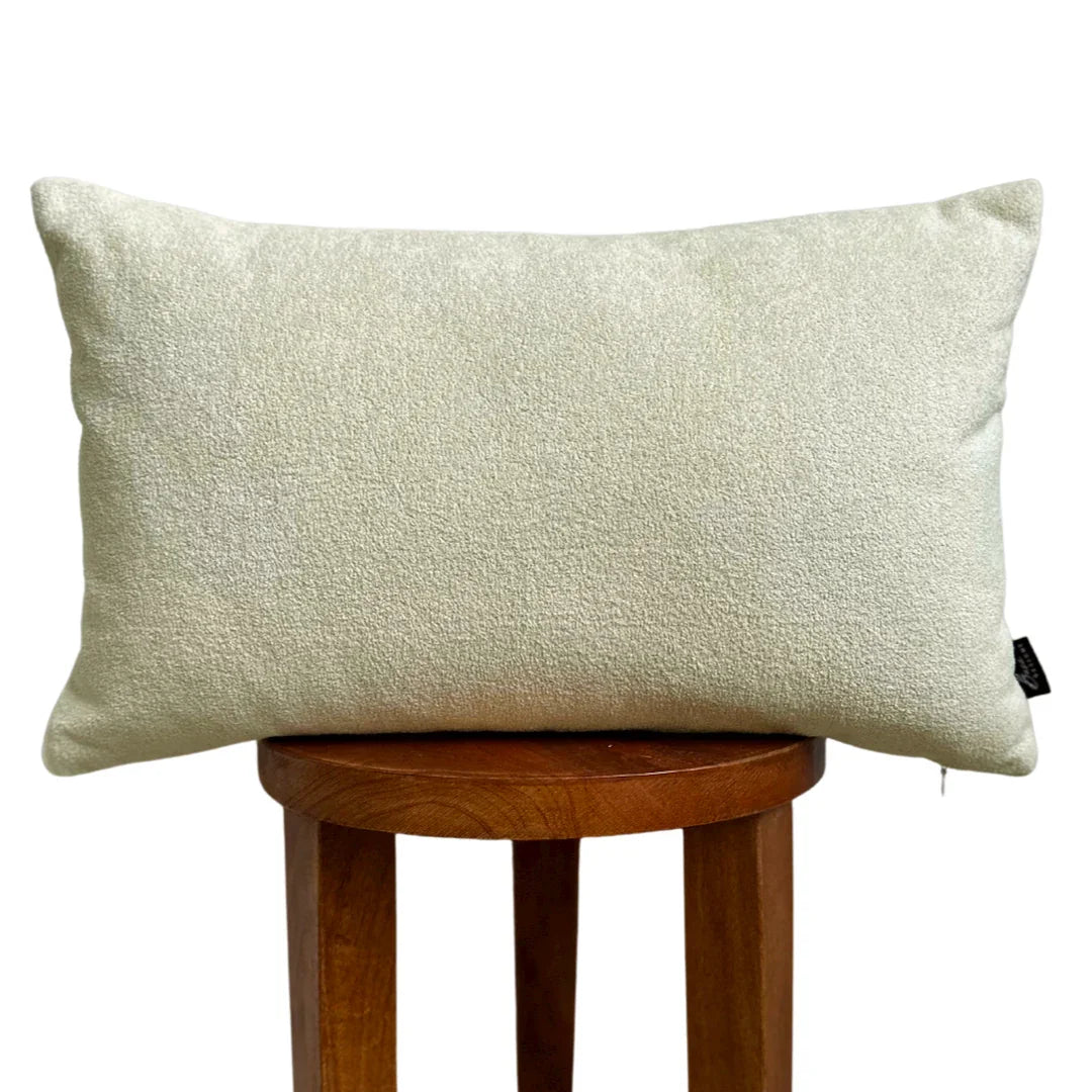Cream Sherpa Lumbar Pillow Cover Busa Designs