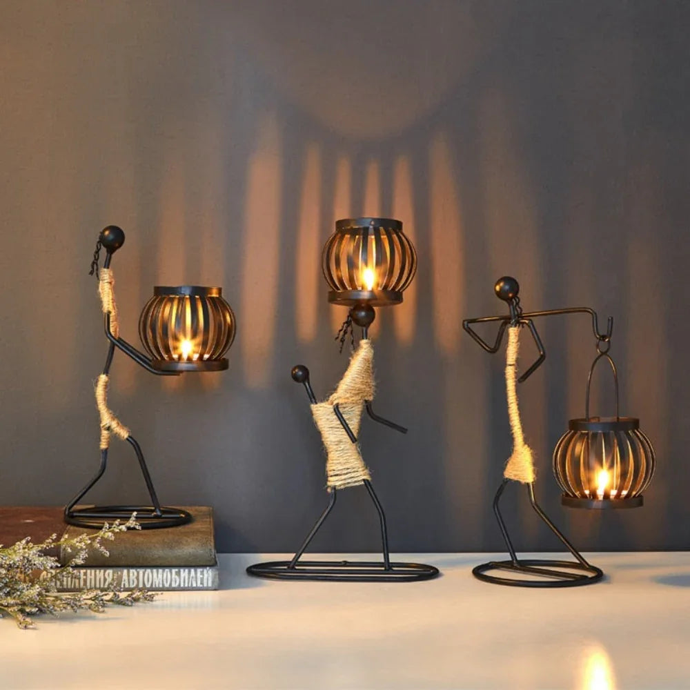 Creative Iron Candle Holder for Home Decor - House Of Avana