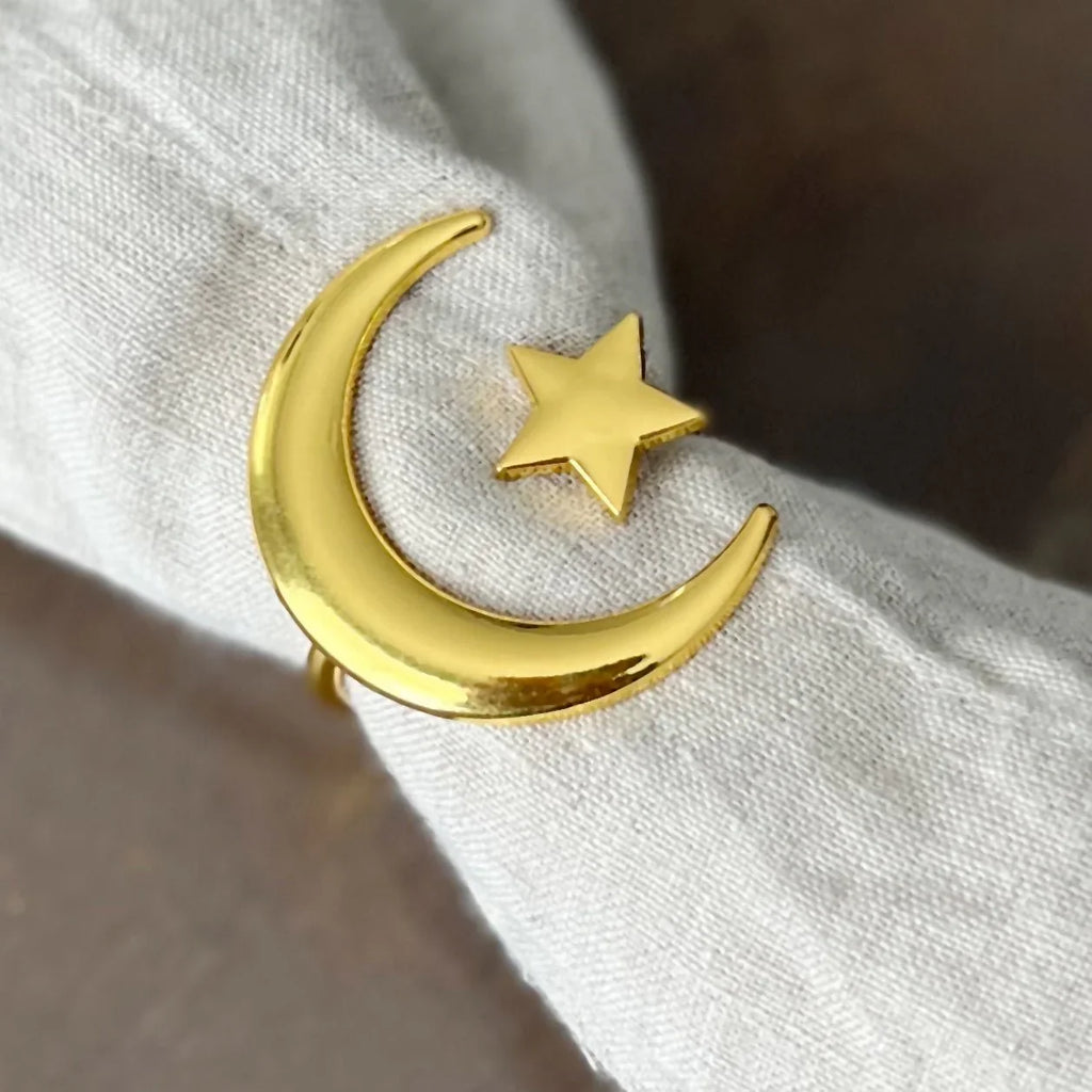 Crescent Moon and Star Napkin Rings - House Of Avana