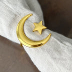 Crescent Moon and Star Napkin Rings Tea + Linen