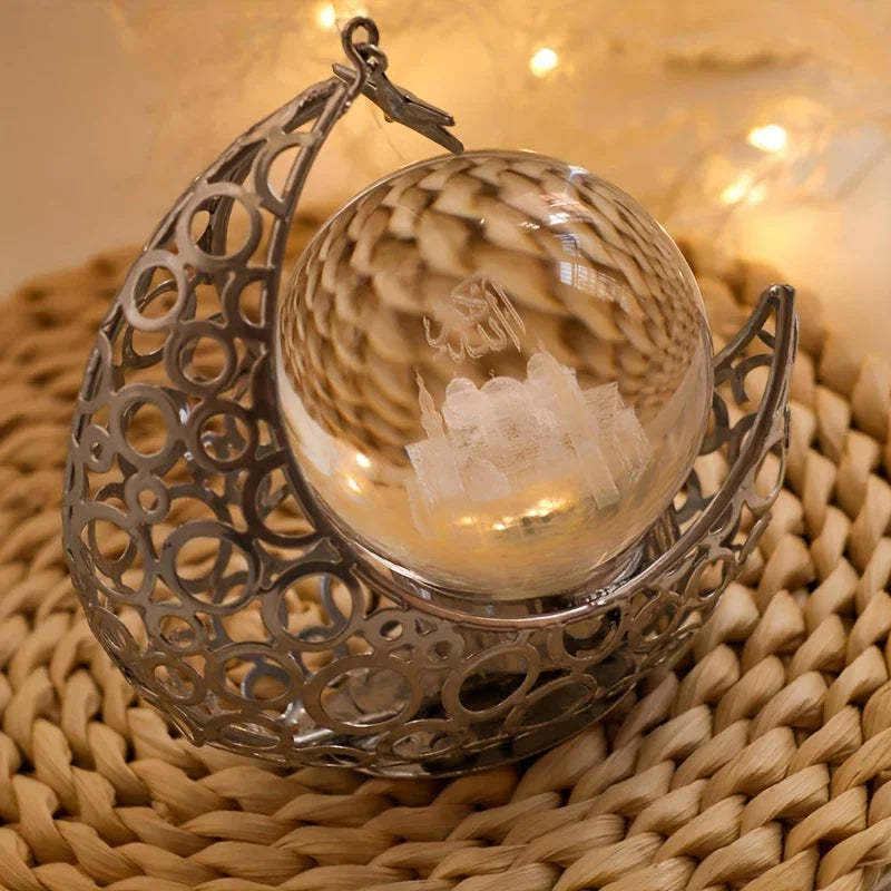 Crystal Ball Laser Engraved Islamic Spiritual Art - House Of Avana
