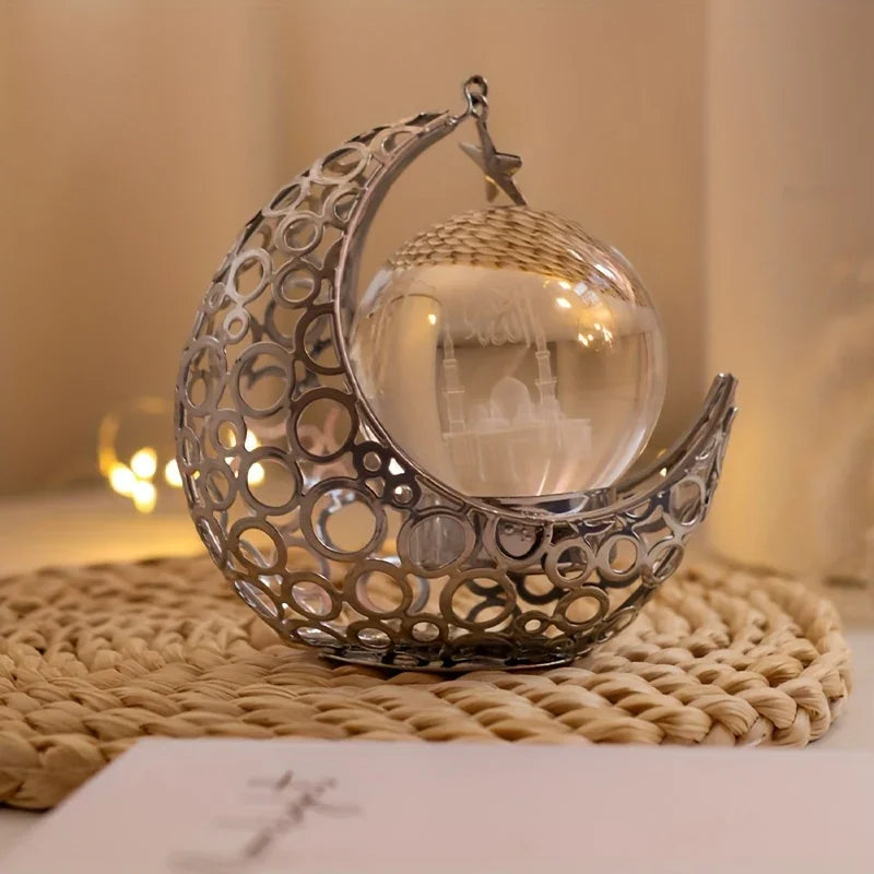 Crystal Ball Laser Engraved Islamic Spiritual Art - House Of Avana