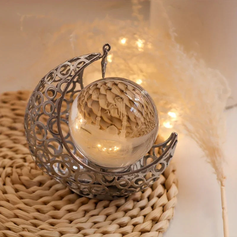 Crystal Ball Laser Engraved Islamic Spiritual Art - House Of Avana