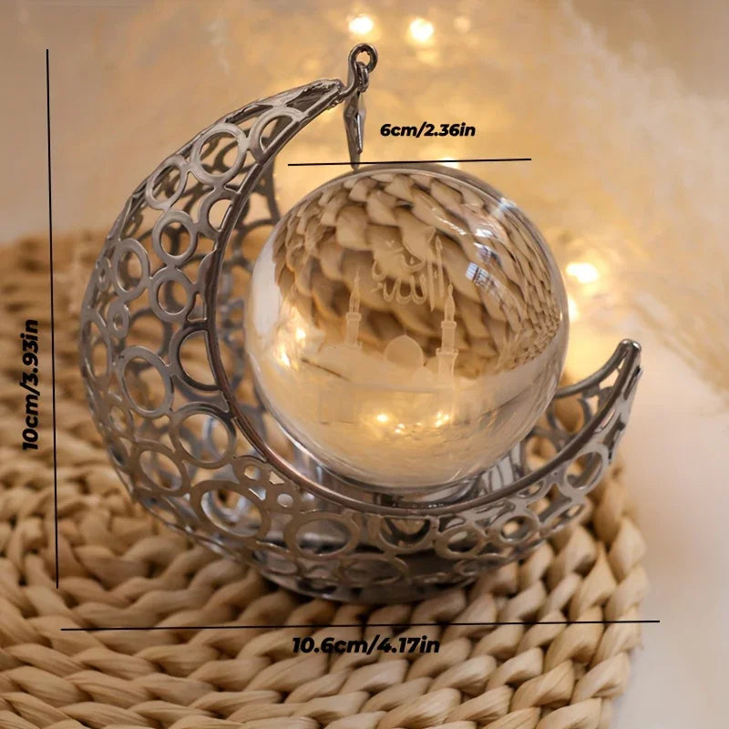 Crystal Ball Laser Engraved Islamic Spiritual Art - House Of Avana