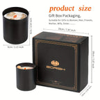 Clear crystal glass candle holders with white candles, elegant gift set - House of Avana