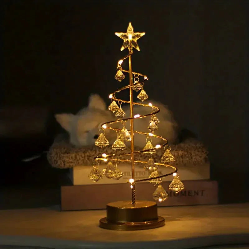 Crystal Diamond Christmas Tree Night Light Large - House Of Avana