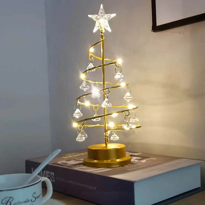 Crystal Diamond Christmas Tree Night Light Large - House Of Avana
