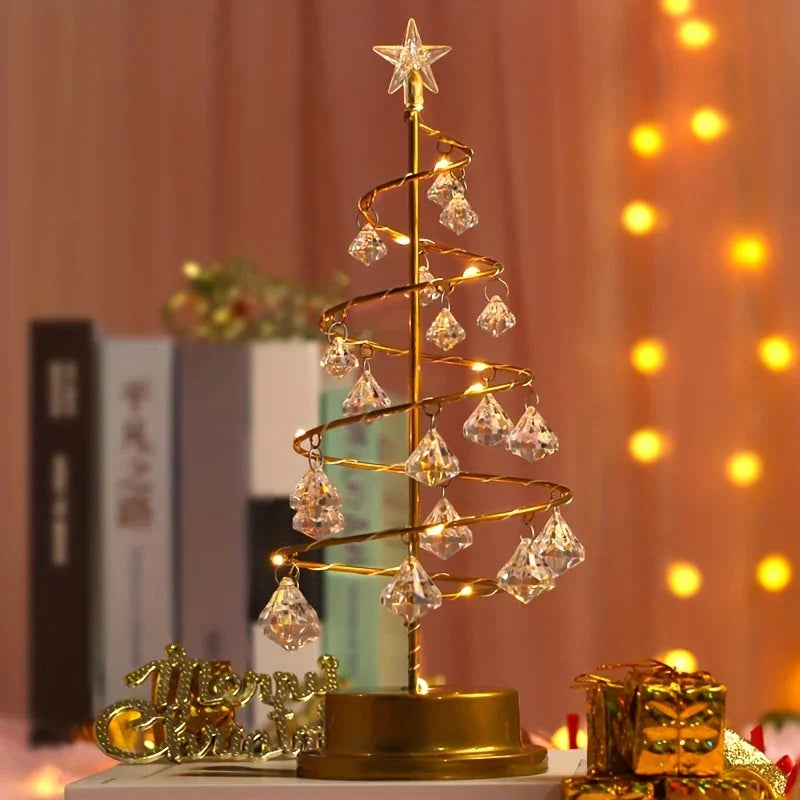 Crystal Diamond Christmas Tree Night Light Large - House Of Avana