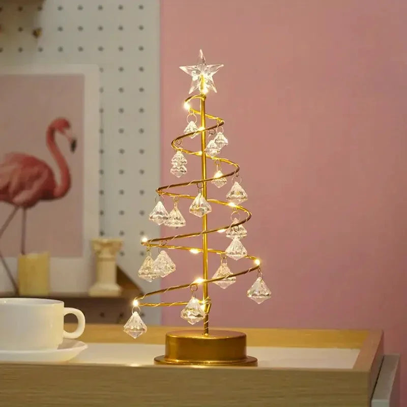 Crystal Diamond Christmas Tree Night Light Large - House Of Avana