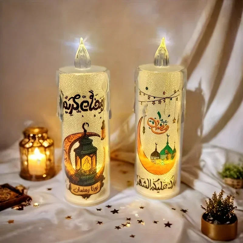 Crystal Electronic Candle Lights - Battery-Powered LED