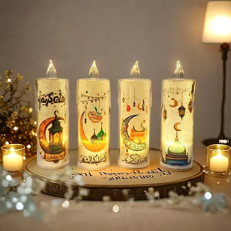 Crystal Electronic Candle Lights - Battery-Powered LED