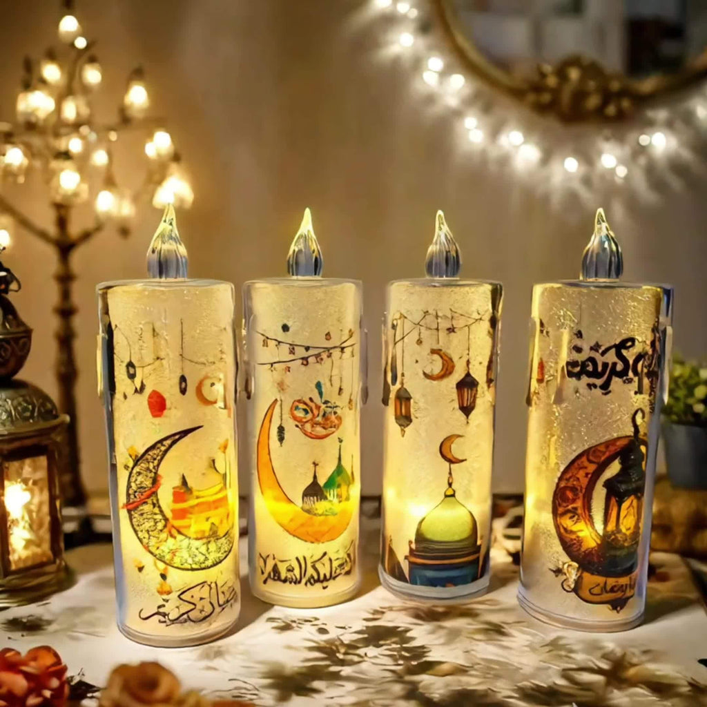Crystal Electronic Candle Lights - Battery-Powered LED