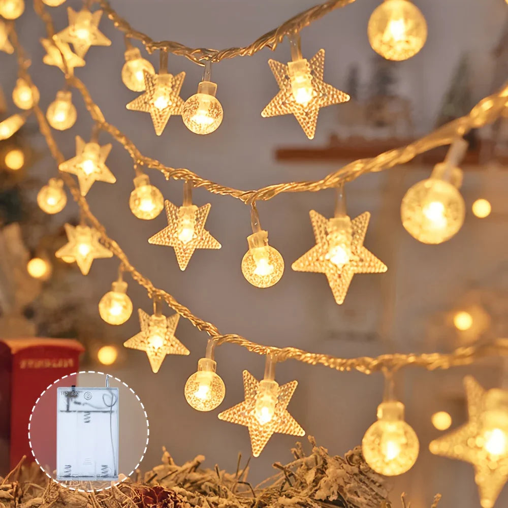 Crystal Glass String Lights with Bubble Balls - House Of Avana [[SKU:HOA-GDN-402]]