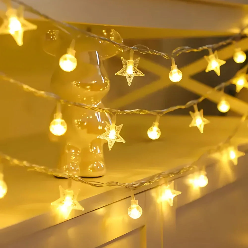 Crystal Glass String Lights with Bubble Balls - House Of Avana