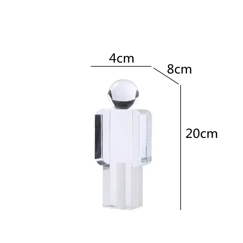 Crystal Statue - Transparent Cartoon Figure, alternate view - House Of Avana