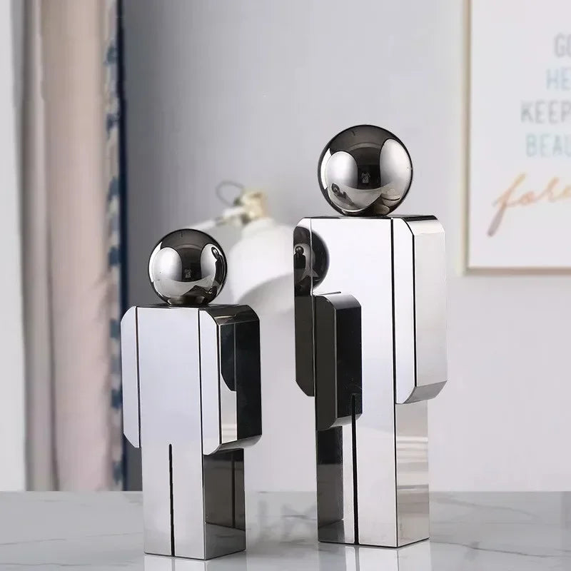 Crystal Statue - Transparent Cartoon Figure, side view - House Of Avana