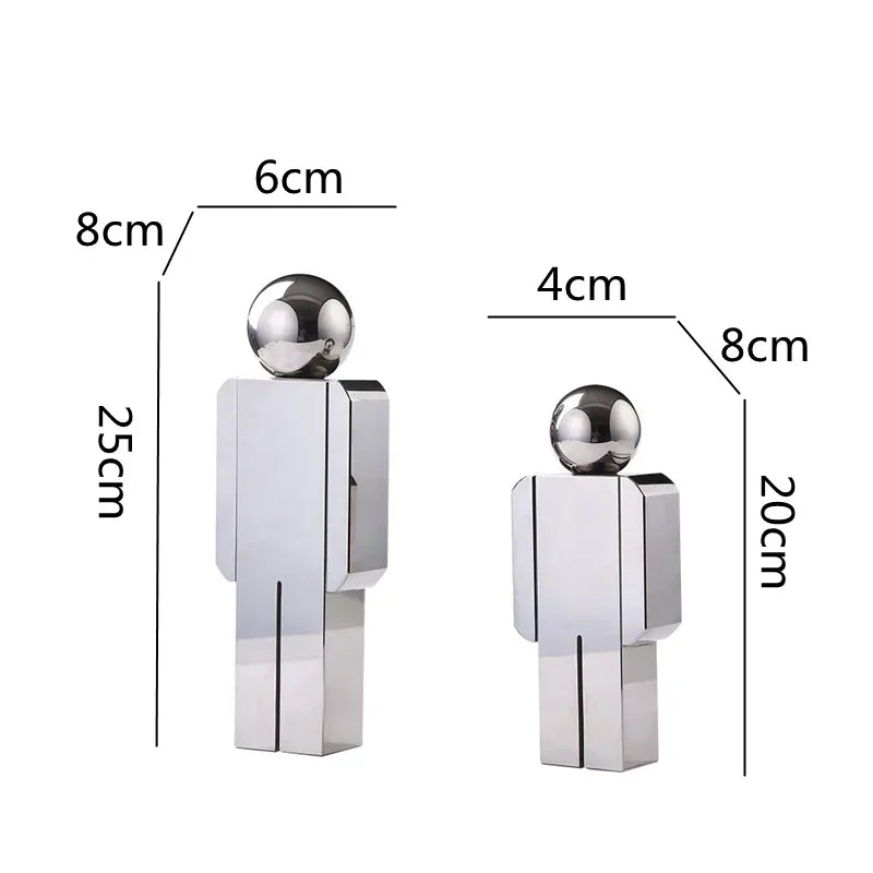Crystal Statue - Transparent Cartoon Figure, angled view - House Of Avana