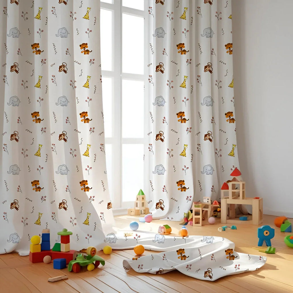 Animal Themed Baby Room Curtain - House Of Avana