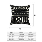 African Mud Cloth Square Cushion Cover, side view - House Of Avana