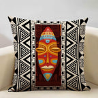 African Painting Printed Cushion Cover, lifestyle image - House Of Avana