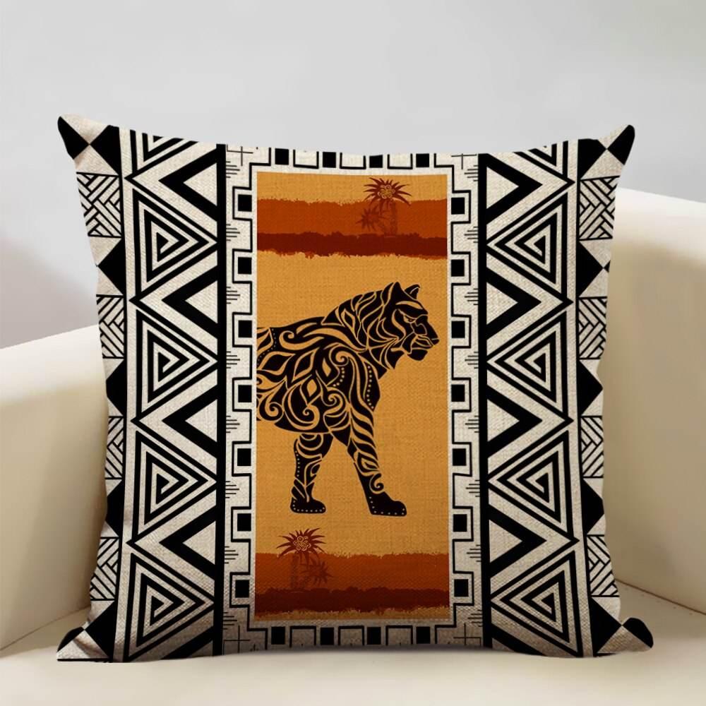 African Painting Printed Cushion Cover, product packaging - House Of Avana