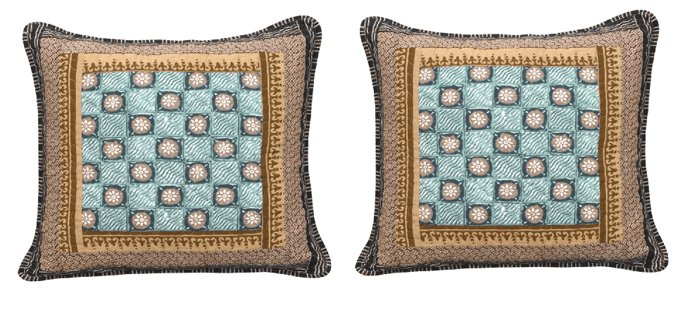 DaDa Bedding Set of Two Gallery of Roses Bohemian Cushion Covers - 2-PCS - 18" (JHW-546-CC) DaDalogy Bedding Collection