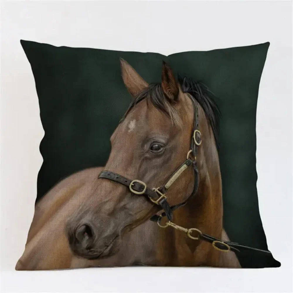 Decorative Horse Print Cushion Cover - House Of Avana