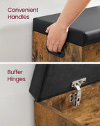 Extra Long Shoe Storage Bench with Cushion Seat - House Of Avana