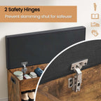 Extra Long Shoe Storage Bench with Cushion Seat - House Of Avana