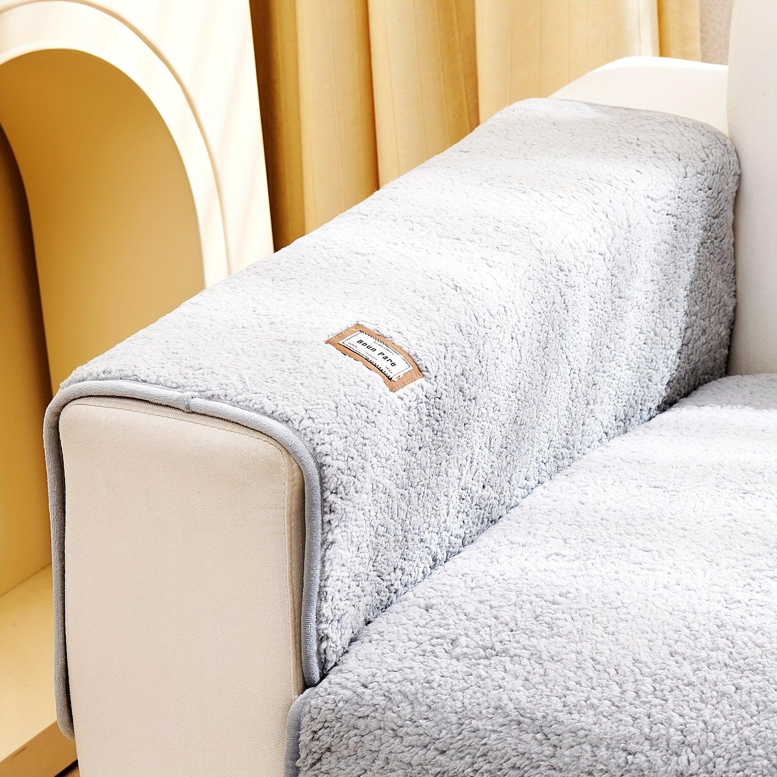 Durable Cushion Couch Cover | High-quality Plush Sherpa Sofa Cover - House Of Avana