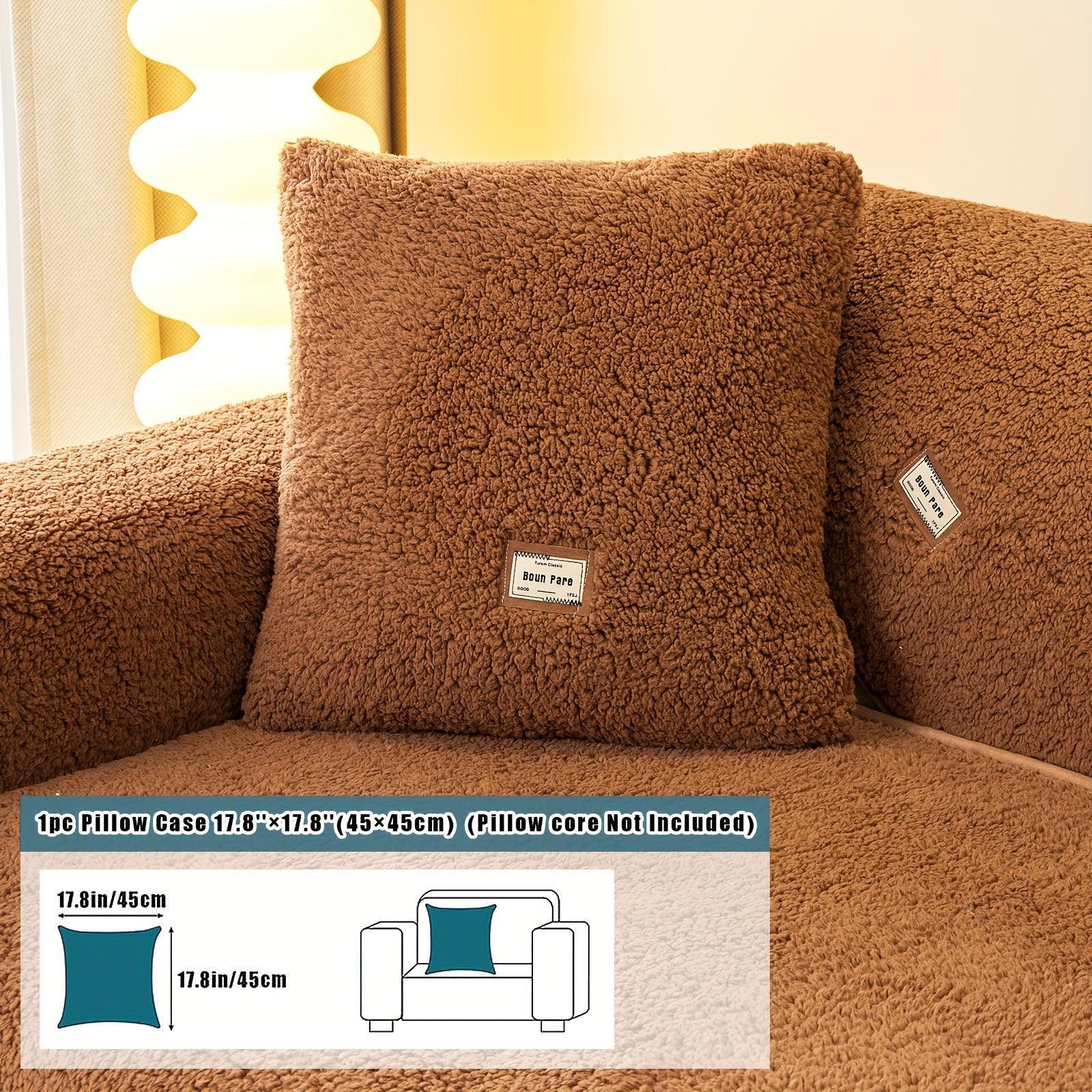 Durable Cushion Couch Cover | High-quality Plush Sherpa Sofa Cover - House Of Avana