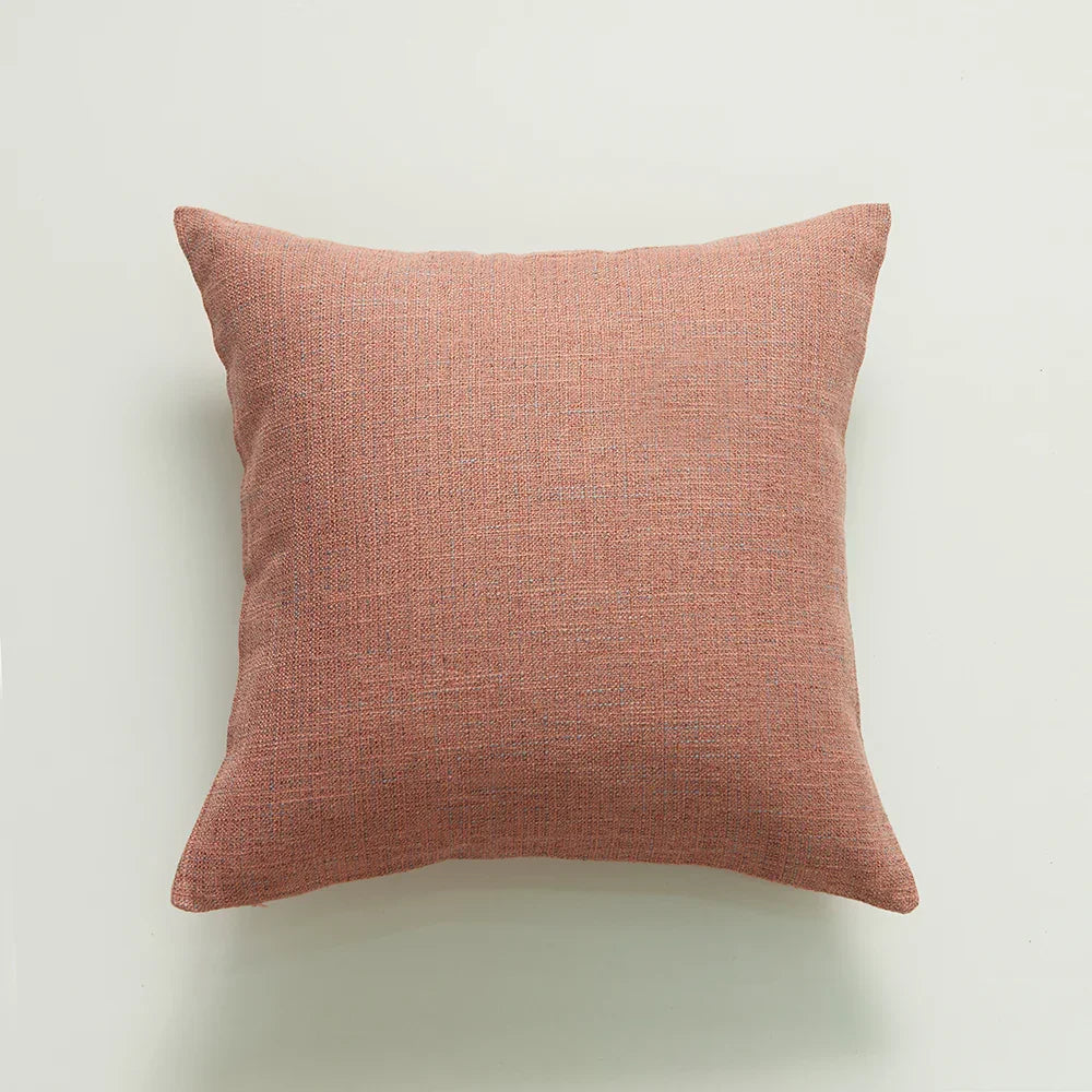 Solid Color Hemp Tassel Cushion Cover, angled view - House Of Avana