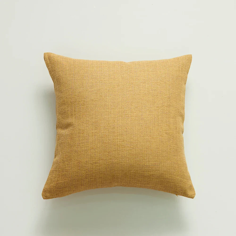 Solid Color Hemp Tassel Cushion Cover - House Of Avana
