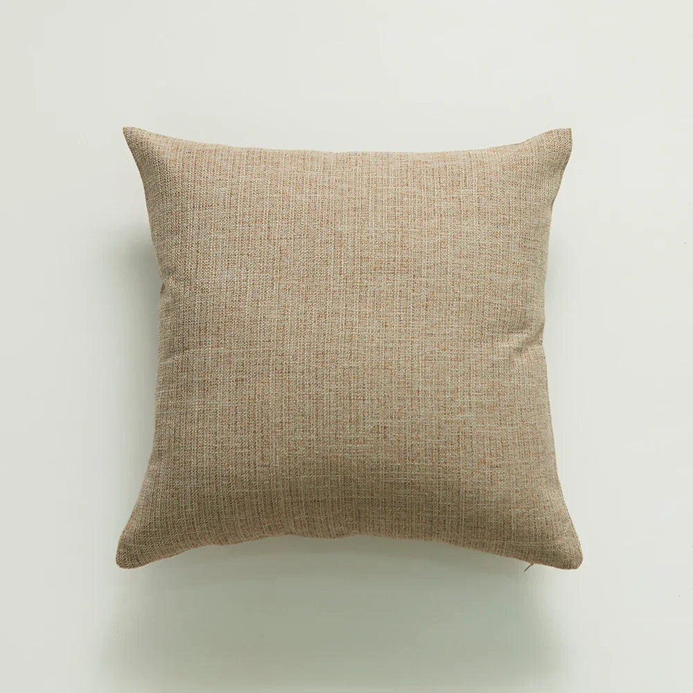 Solid Color Hemp Tassel Cushion Cover - House Of Avana