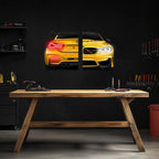 Custom Acrylic Poster with Neon Lights | Custom LED Backlit Wall Art | High-Quality Automotive Poster for Car Enthusiasts, Gifting Peony Atelier