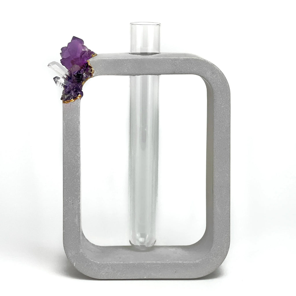 Wooden propagation station with glass vases, self-watering planter - House of Avana