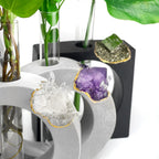 Wooden propagation station with glass vases, self-watering planter - House of Avana